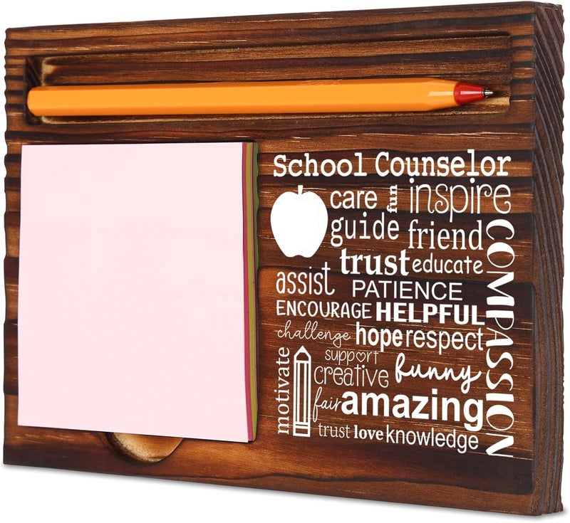 TRCENDE School Counselor Appreciation Gift for Women, Thank You Gift for School Counselor, Birthday Christmas Retirement Graduation Gifts for School Counselor, Retro Self-Stick Note Pad Holders XB475 - Image 1
